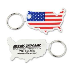 Soft Touch Key Tags, USA Shape