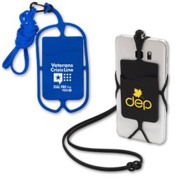 Silicone Lanyard with Phone Holder & Wallet