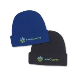 Embroidered Beanie Caps - With Cuffs