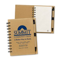 Eco-Journal Notebooks with Pens - Size 5.25"x6.25"