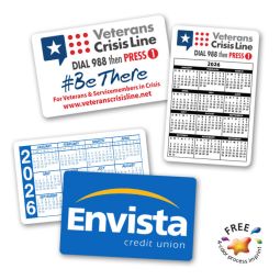 Wallet Calendar Cards - Plastic