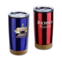 Aruba Steel Tumblers With Cork Bases - 20 oz.