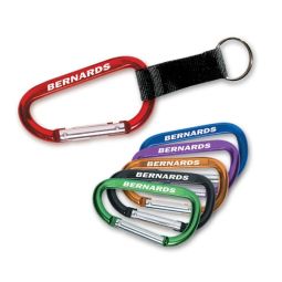 Carabiner Key Tags w/Strap and Split Rings