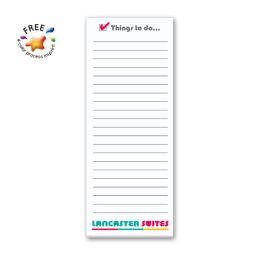 Deluxe Note Pads, 3"x9", 25 sheet