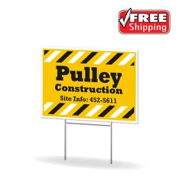 Coroplast Rigid Yard Signs, Size 18"x24" - 2 Colors, 1 Side