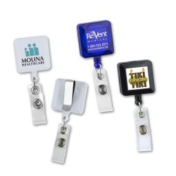 Square Badge Holders - Slip-On Clips