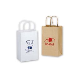 Kraft Paper Loop Handle Bags - Size 5.5"x8.5"x3"