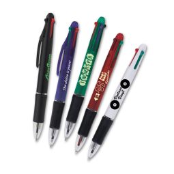 4-Color Rubber Grip Pens