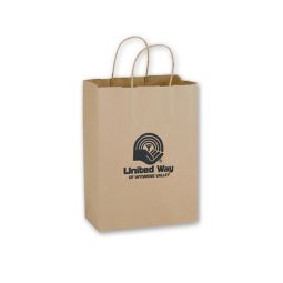 Kraft Paper Loop Handle Bags, Size 10"x13"x5"