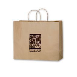 Kraft Paper Loop Handle Bags, Size 16"x12"x6"