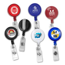 Round Badge Holders - Slip-On Clips