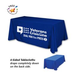 4 Sided Dye-Sub Tablecloths - 6 Foot Table