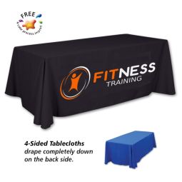 4 Sided Dye-Sub Tablecloths - 8 Foot Table