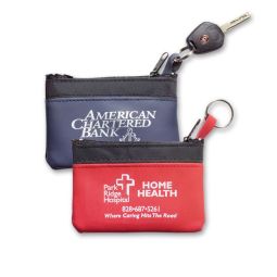 Dart Zippered Coin & Key Pouches