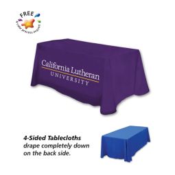 4 Sided Dye-Sub Tablecloths - 5 Foot Table