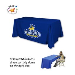 3 Sided Dye-Sub Tablecloths - 5 Foot Table
