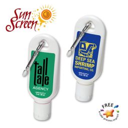 Sunscreen Bottles w/Carabiners - 1.8 oz.