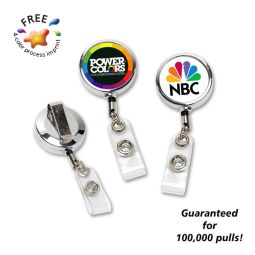 Deluxe Chrome Badge Holders - Full Color