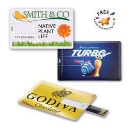 Card Style USB Flash Drives -  8GB