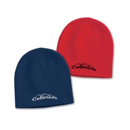 Embroidered Beanie Caps - No Cuffs