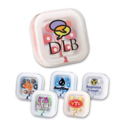 Color Ear Buds with Travel Cases