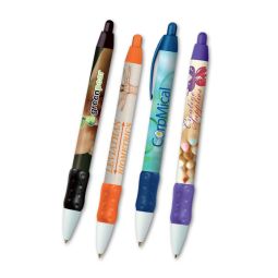 Widebody White Tip Grip Pens - Full Color