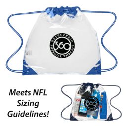 Clear-Vu Drawstring Totes - Size 12"x12"