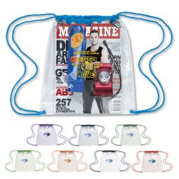 Clear-Vu Drawstring Totes - Size 12"x12"