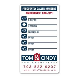 Frequently Called Numbers Magnet, 4"x7"