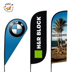 Waiving Flag Banners - 10 Foot Size