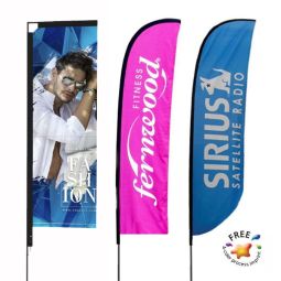 Waiving Flag Banners - 12 Foot Size