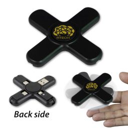 Quad Fidget Spinners With Charging Cables