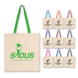 Budget Cotton Canvas Flat Totes - Size 15"x16"