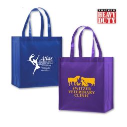 Laminated Grocery Poly-Air Totes - Medium Size