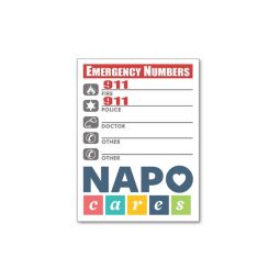 Emergency Numbers Magnet - 3.5"x4"