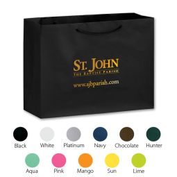Deluxe Matte Paper Bags, Size 16"x12"x6"