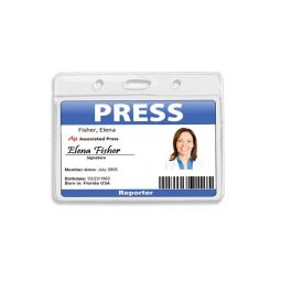 Clear Vinyl Badge Holder, Fits 3"x4" Insert