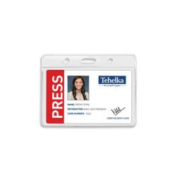 Clear Vinyl Badge Holder, Fits 2.5"x3.375" Insert