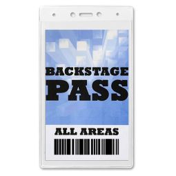 Clear Vinyl Badge Holder, Fits 4"x7.25" Insert