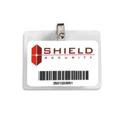 Clear Vinyl Badge Holder With Clip, Fits 3"x4" Insert