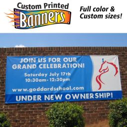Custom Vinyl Banners - 36 to 40 sq. feet