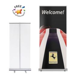Retractable Fabric Display Banners - 24" Wide