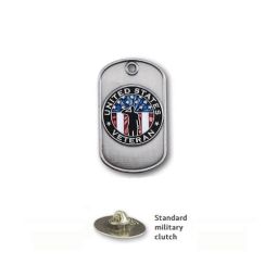 Stock Veterans Dog Tag Lapel Pins