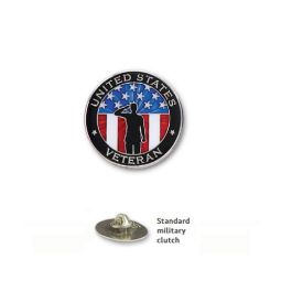 Stock Round Veterans Lapel Pins