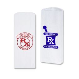 Paper Prescription Bags, Size 5"x12"x2"