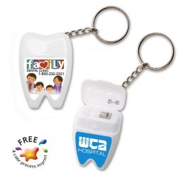 Dental Floss Key Tags - Tooth Shape