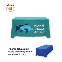 4 Sided Dye-Sub Tablecloths - 4 Foot Table