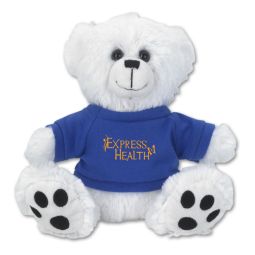 Large Classic White Teddy Bears - 8.5" Tall