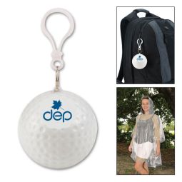 Vinyl Rain Ponchos - Golf Ball Style