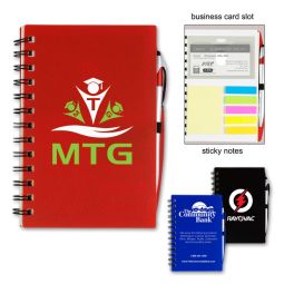 Acton Journals With Sticky Notes & Pens - Size 5"x7"